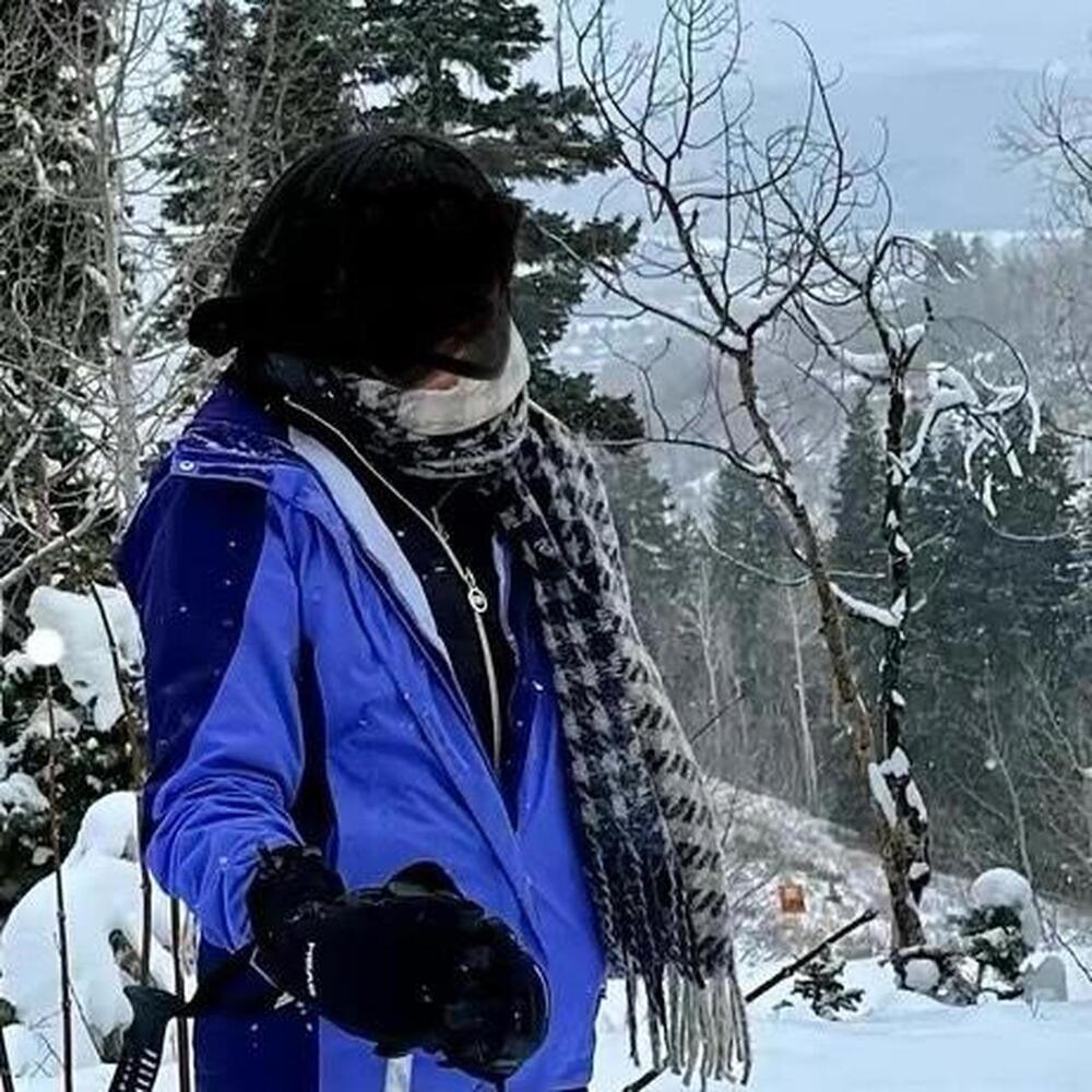 Women's Brown and Navy Scarf-wrap